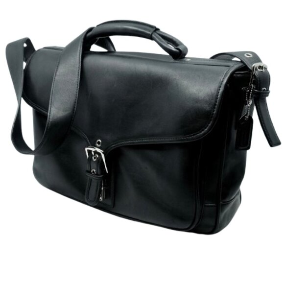 COACH~Business Portfolio #05238~LEATHER LAPTOP MESSENGER BAG - Picture 1 of 6